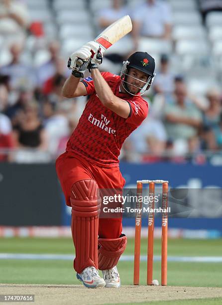 Ben Smith of Lancashire Lightning batting during the Friends Life T20 match between Nottinghamshire Outlaws and Lancashire Lightning at Trent Bridge...