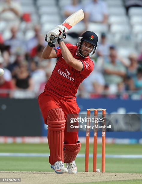 Ben Smith of Lancashire Lightning batting during the Friends Life T20 match between Nottinghamshire Outlaws and Lancashire Lightning at Trent Bridge...