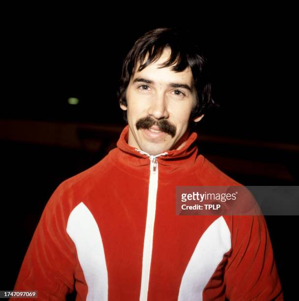 Canadian gymnast Andre Vallerand poses for a portrait in London, England, December 4, 1978.