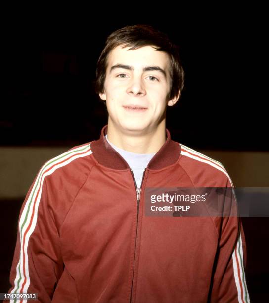 Hungarian gymnast Andras Vagany poses for a portrait in London, England, December 4, 1978.