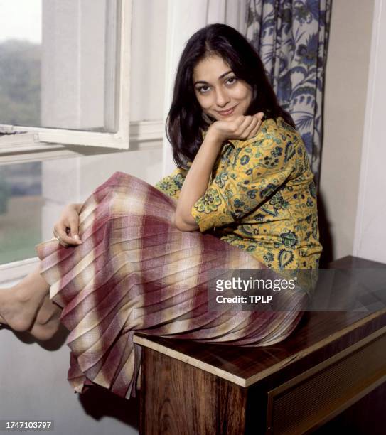 Indian actress Tina Munim poses for a portrait in London, England, November 1, 1978.