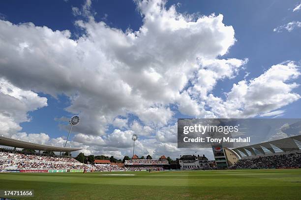 General view of Trent Bridge Cricket Ground during the Friends Life T20 match between Nottinghamshire Outlaws and Lancashire Lightning at Trent...