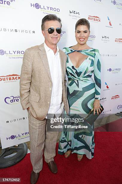 Alan Thicke and Tanya Callau attend the 15th Annual DesignCare benefiting The HollyRod Foundation on July 27, 2013 in Malibu, California.