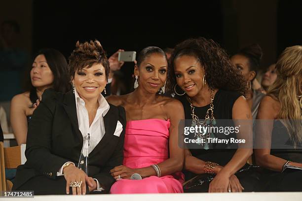 Actress Tisha Campbell-Martin, Holly Robinson Peete and Vivica A. Fox attends the 15th Annual DesignCare benefiting The HollyRod Foundation on July...