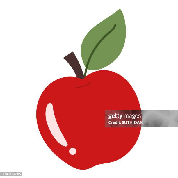 red apple fruit illustration - raspberry background stock illustrations