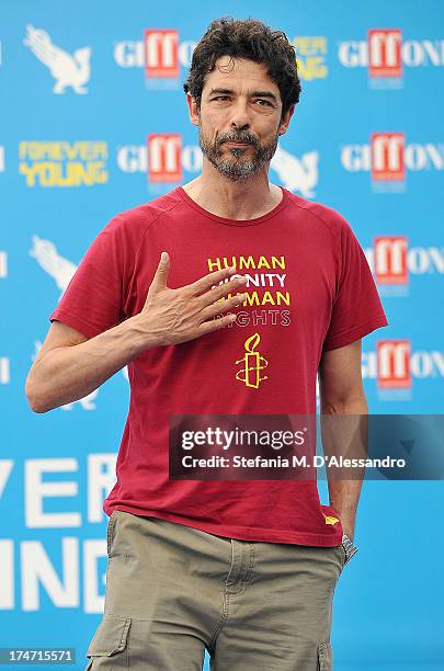 Alessandro Gassman attends 2013 Giffoni Film Festival photocall on July 28, 2013 in Giffoni Valle Piana, Italy.