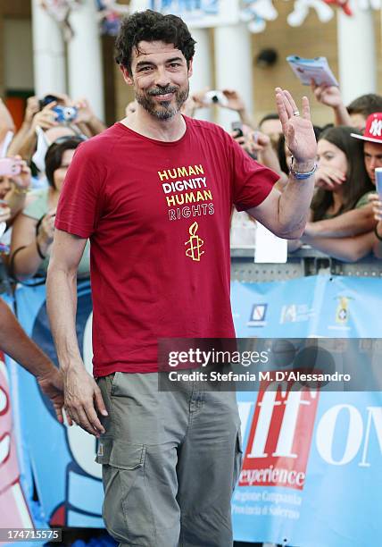 Alessandro Gassman attends 2013 Giffoni Film Festival blue carpet on July 28, 2013 in Giffoni Valle Piana, Italy.