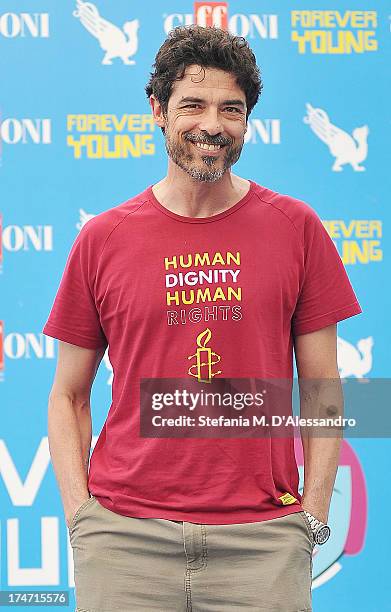 Alessandro Gassman attends 2013 Giffoni Film Festival photocall on July 28, 2013 in Giffoni Valle Piana, Italy.