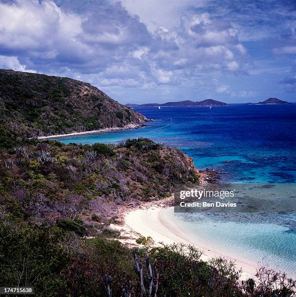 Panoramic views over the British Virgin Islands, a British overseas territory located in the Caribbean to the east of Puerto Rico. About 15 of the...