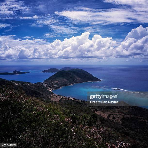 Panoramic views over the British Virgin Islands, a British overseas territory located in the Caribbean to the east of Puerto Rico. About 15 of the...