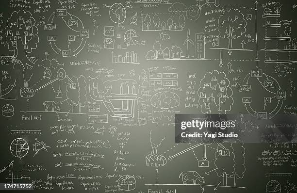 picture and formulas - board ストックフォトと画像