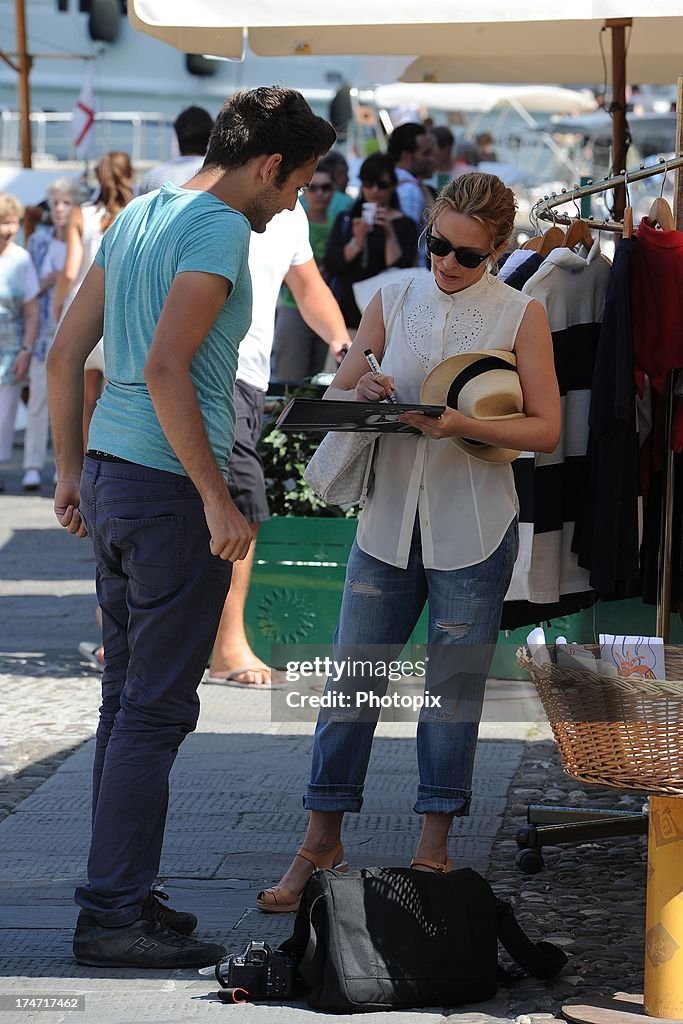 Kylie Minogue Sightings In Portofino  - July 28, 2013