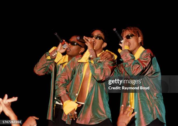 Singers LDB , Batman and Romeo of Immature performs at the Regal Theater in Chicago, Illinois in September 1996.