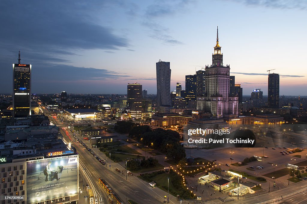 Warsaw downtown skyline in 2013