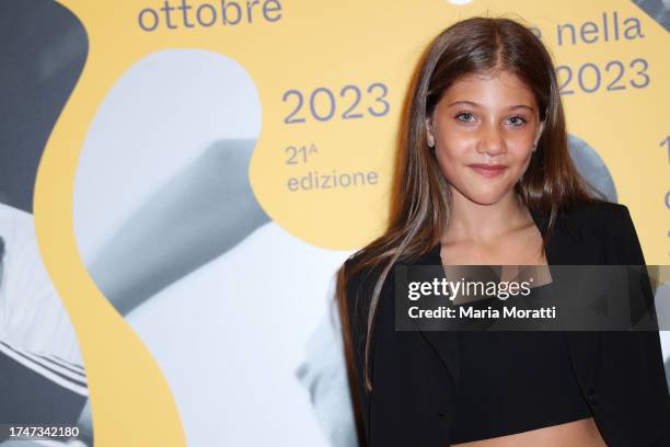 Olivia La Terra Pirrè attends a red carpet for the movie "Superluna" at the 21st Alice Nella Città during the 18th Rome Film Festival on October 20,...