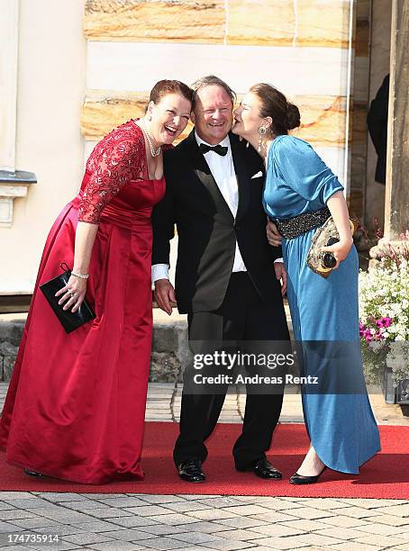 Christine Esterhazy, Endre Esterhazy and Christina Esterhazy attend the Bayreuth Festival opening on July 25, 2013 in Bayreuth, Germany.