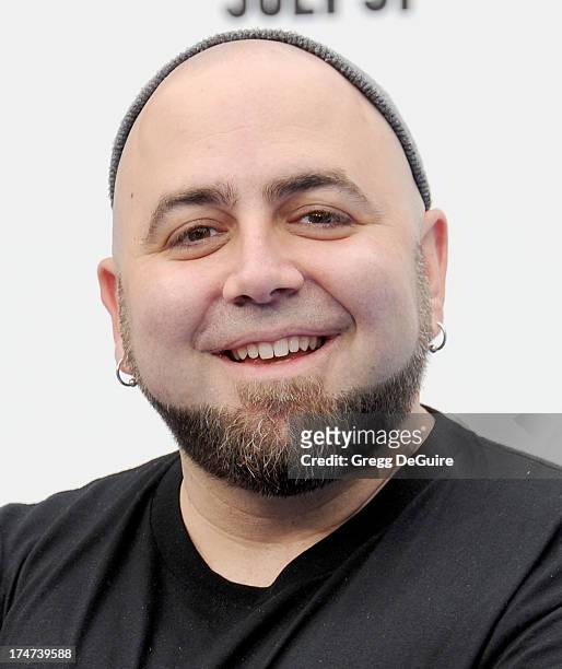 Chef Duff Goldman arrives at the Los Angeles premiere of "Smurfs 2" at Regency Village Theatre on July 28, 2013 in Westwood, California.