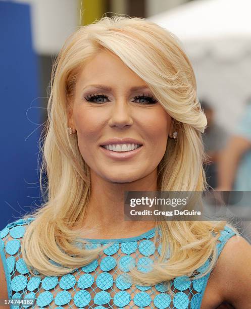 Personality Gretchen Rossi arrives at the Los Angeles premiere of "Smurfs 2" at Regency Village Theatre on July 28, 2013 in Westwood, California.