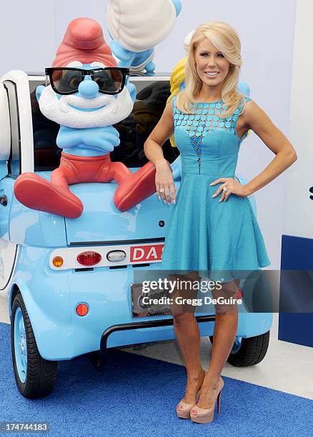 Personality Gretchen Rossi arrives at the Los Angeles premiere of "Smurfs 2" at Regency Village Theatre on July 28, 2013 in Westwood, California.