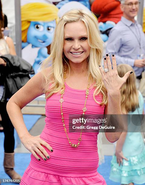 Personality Tamra Barney arrives at the Los Angeles premiere of "Smurfs 2" at Regency Village Theatre on July 28, 2013 in Westwood, California.