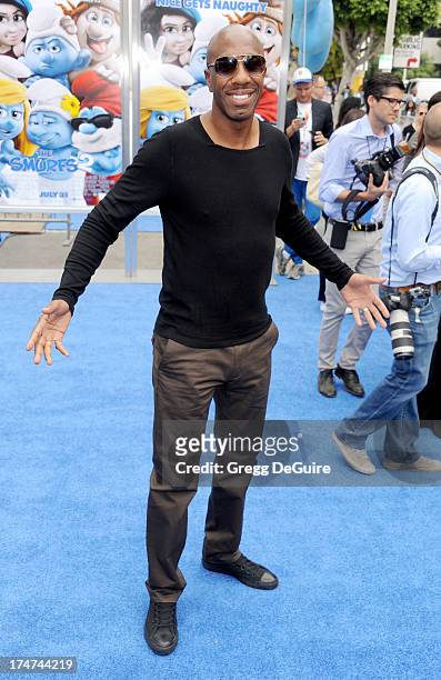 Actor J.B. Smoove arrives at the Los Angeles premiere of "Smurfs 2" at Regency Village Theatre on July 28, 2013 in Westwood, California.