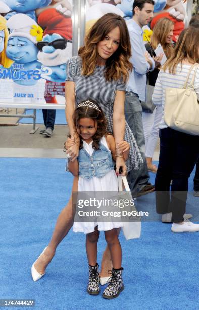 Robin Antin arrives at the Los Angeles premiere of "Smurfs 2" at Regency Village Theatre on July 28, 2013 in Westwood, California.