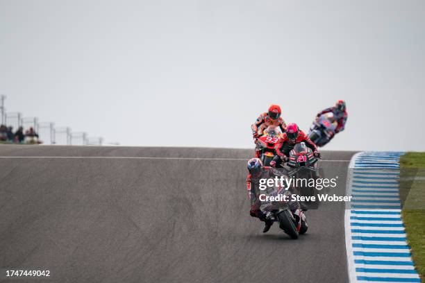 Jorge Martin of Spain and Prima Pramac Racing rides during qualifying ahead of the 2023 MotoGP of Australia at Phillip Island Grand Prix Circuit on...