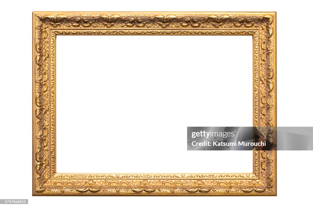 Gold picture frame background