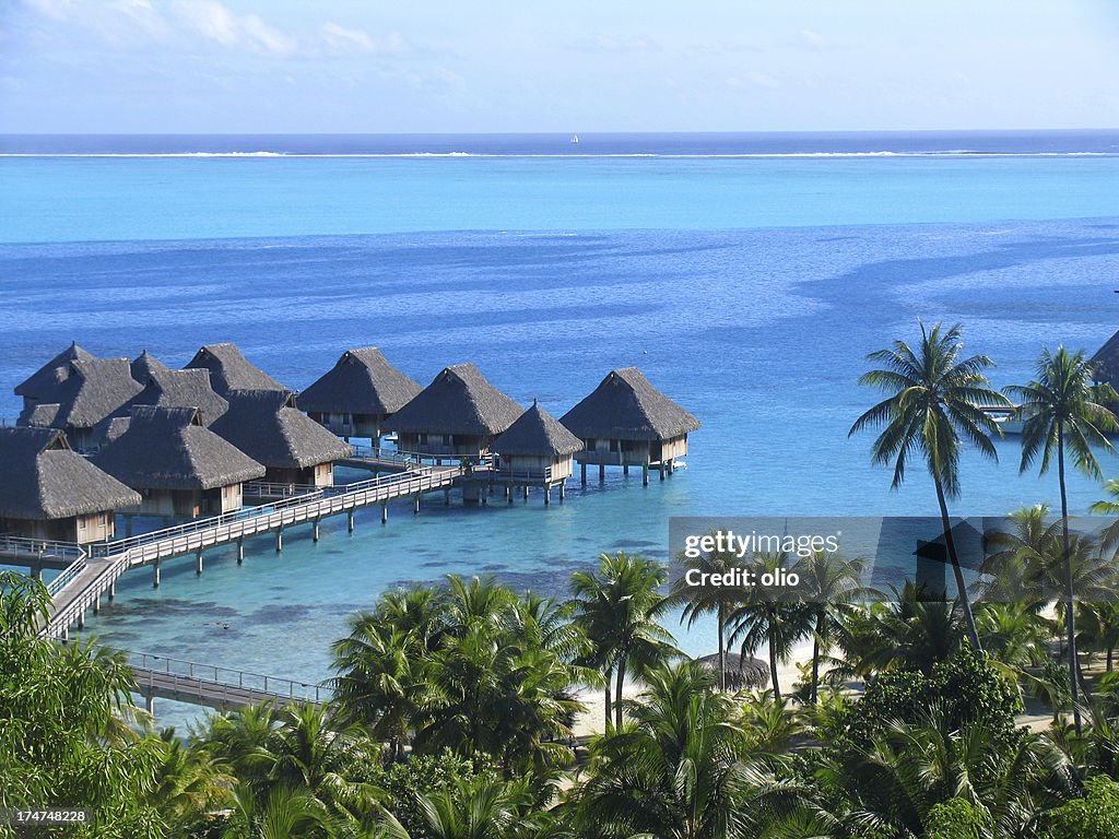 Bungalows in French Polynesia