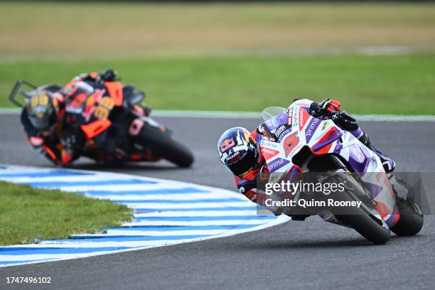 Johann Zarco of France and the Prima Pramac Racing Team during qualifying ahead of the 2023 MotoGP of Australia at Phillip Island Grand Prix Circuit...
