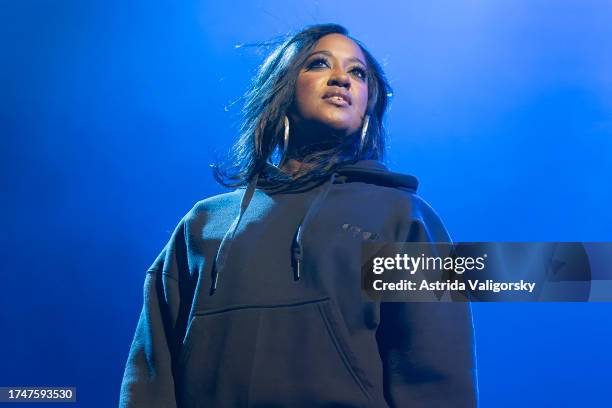 Rapsody performs as an opener for the 25th Anniversary of 'The Miseducation of Lauryn Hill' tour at Barclays Center on October 19, 2023 in New York...