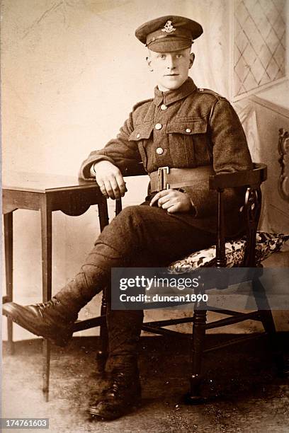 first world war solider - world war one stock pictures, royalty-free photos & images