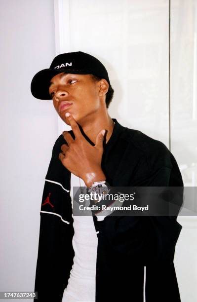 Rapper Lil Bow Wow poses for photos at the Sofitel Hotel in Chicago, Illinois in July 2004.