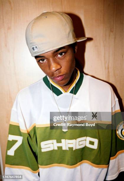Rapper Lil Bow Wow poses for photos at the Sofitel Hotel in Chicago, Illinois in July 2004.