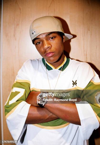 Rapper Lil Bow Wow poses for photos at the Sofitel Hotel in Chicago, Illinois in July 2004.