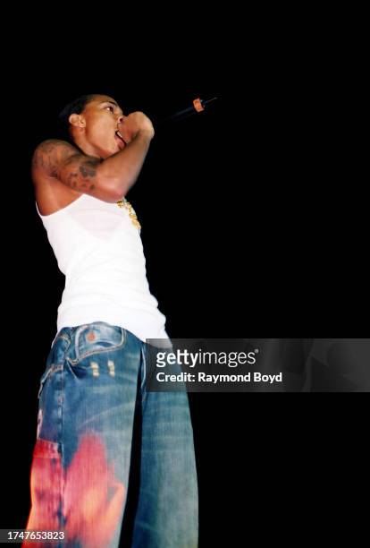 Rapper Lil Bow Wow performs at the United Center in Chicago, Illinois in July 2005.