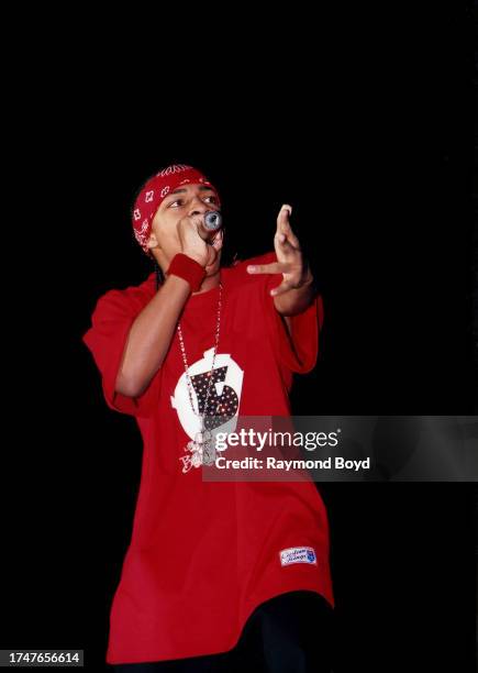 Rapper Lil Bow Wow performs at the United Center in Chicago, Illinois in December 2005.