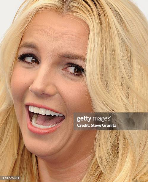 Britney Spears arrives at the "Smurfs 2" - Los Angeles Premiere at Regency Village Theatre on July 28, 2013 in Westwood, California.