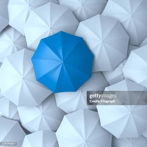 different, leader, best, unique and discrimination concept - umbrella protection stock pictures, royalty-free photos & images