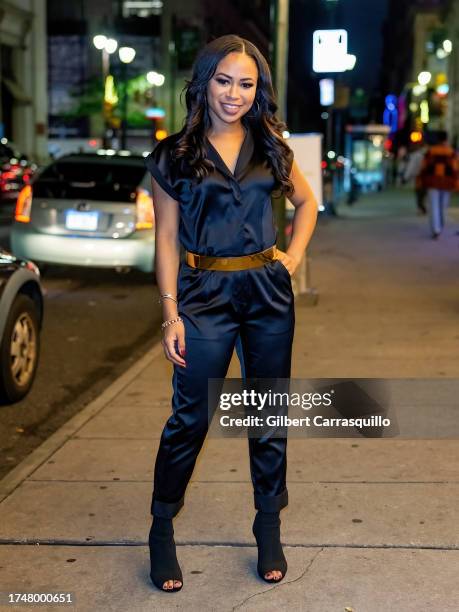 Co-host of "Good Day Philadelphia" Alex Holley is seen leaving the HBO Original documentary 'Stand Up and Shout: Songs from a Philly High School'...