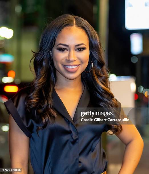 Co-host of "Good Day Philadelphia" Alex Holley is seen leaving the HBO Original documentary 'Stand Up and Shout: Songs from a Philly High School'...