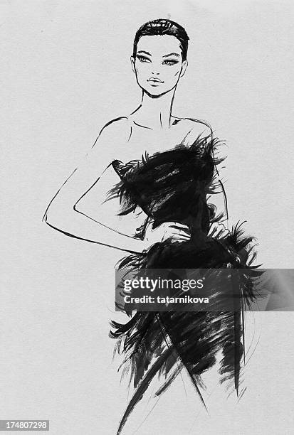 ilustraciones, imágenes clip art, dibujos animados e iconos de stock de alta costura - a la moda