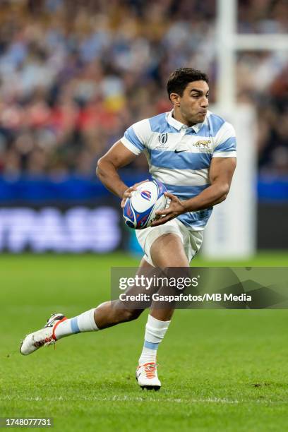 Santiago Carreras of Argentina in action during the Rugby World Cup France 2023 semi-final match between Argentina and New Zealand at Stade de France...