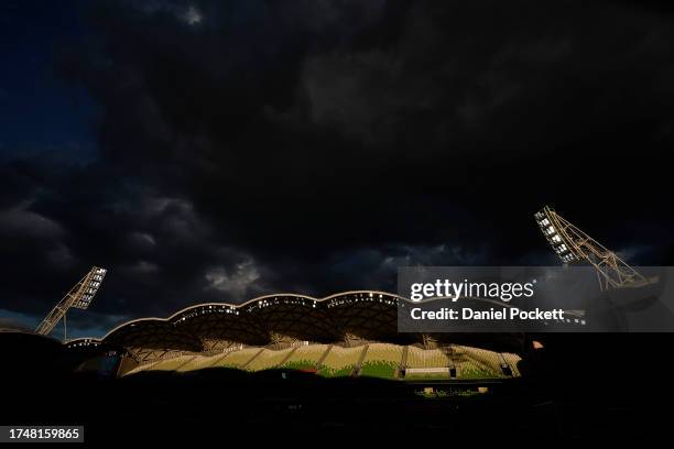 General view during the A-League Men round one match between Melbourne City and Western United at AAMI Park, on October 21 in Melbourne, Australia.