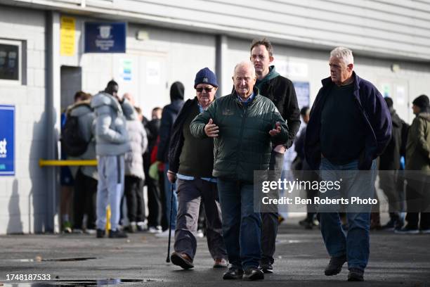 Preston North End fans arriving ahead of the Sky Bet Championship match between Preston North End and Millwall at Deepdale on October 21, 2023 in...