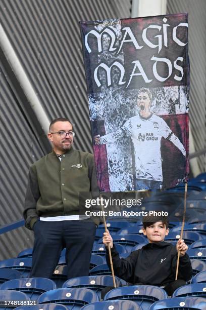 Preston North End fans arriving ahead of the Sky Bet Championship match between Preston North End and Millwall at Deepdale on October 21, 2023 in...