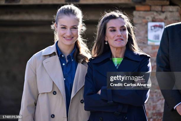 Crown Princess Leonor of Spain and Queen Letizia of Spain visit to Churches of Arroes, Pion and Candanal, which are been honoured as the 2021 Best...