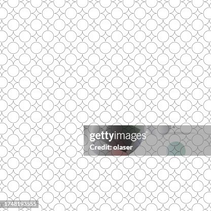 Double Grid Double Grid Pattern Circles And Star Shapes In Full Frame High-Res ...