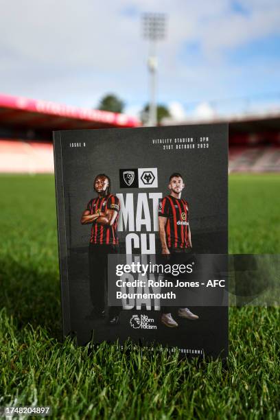 Bournemouth 'No room for racism' matchday programme before the Premier League match between AFC Bournemouth and Wolverhampton Wanderers at Vitality...