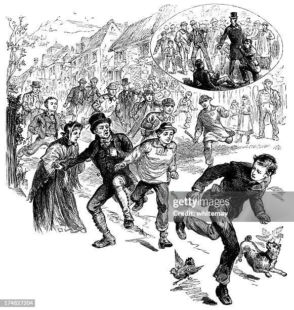 Scarpering Crowd Running In Fear Photos and Premium High Res Pictures - Getty Images